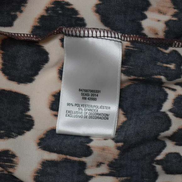 Jaclyn Smith Leopard Maxi Dress Sz XXL Plus Size Faux Wrap Animal Stretch Boho - Picture 8 of 16